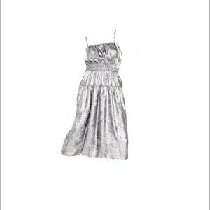Silver Strappy Dress - GREAT FOR BEYONCE THEMED PARTY! Size M